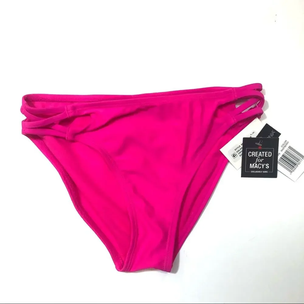 California Waves strappy pink bikini swim bottom
